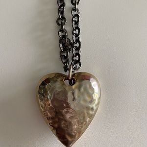 Large gold heart necklace